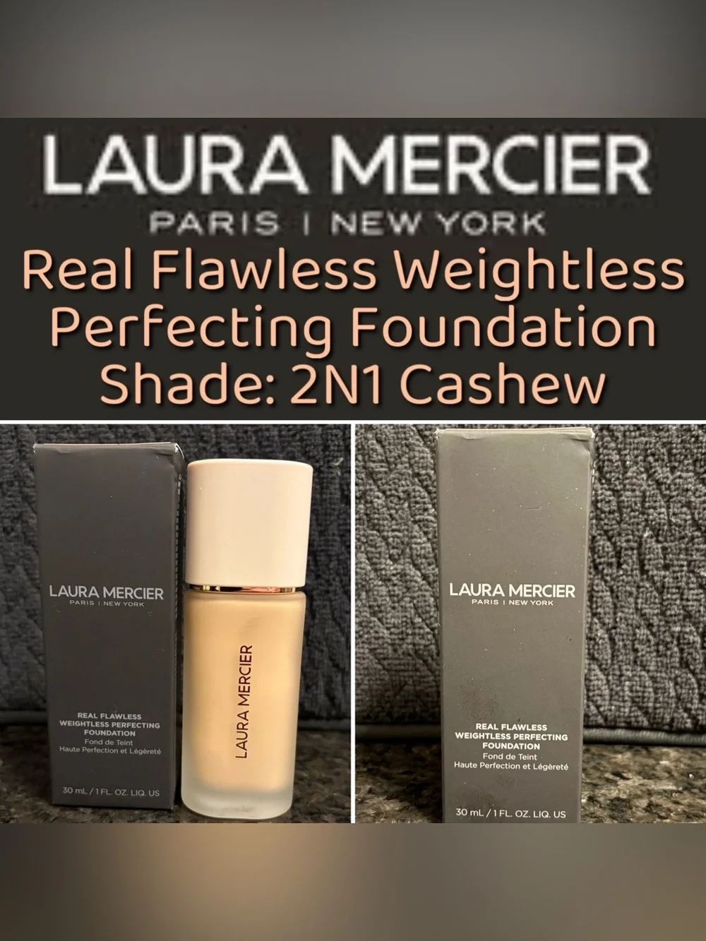 Laura Mercier Real Flawless Weightless Perfecting Foundation (2N1 Cashew - New)